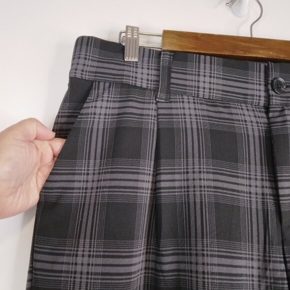 NWT Torrid Wide Leg Studio Stretch Crepe High Rise Shadow Plaid Pants Size 12 - Picture 5 of 14